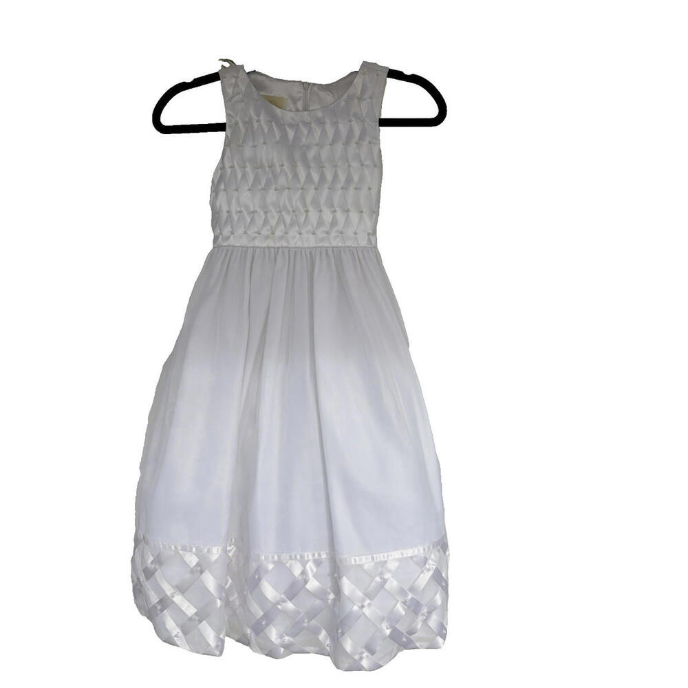 American Princess White Dress – Wedding, Easter, Party, Flower Girl Size 7